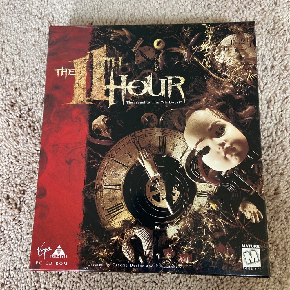 The 11th Hour PC Game Complete CD Rom Sequel to 7th Guest with Strategy Guide